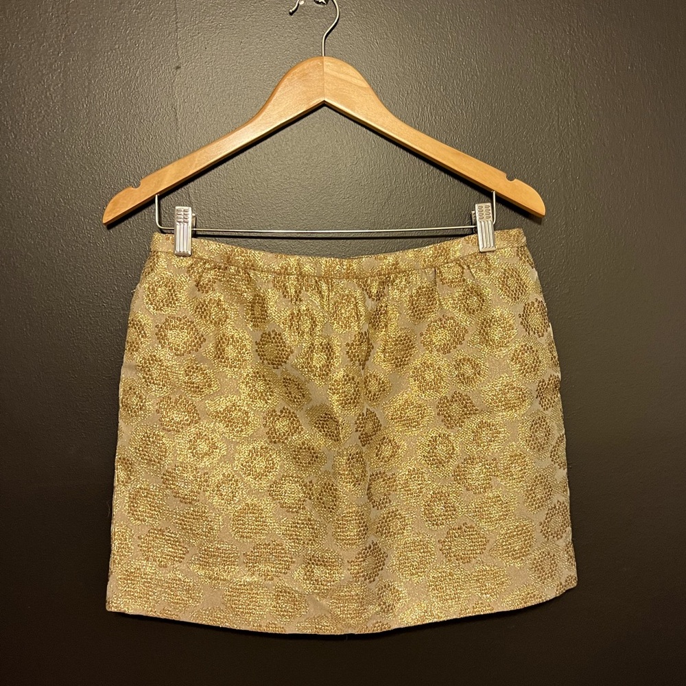 J. Crew Metallic Mini Skirt